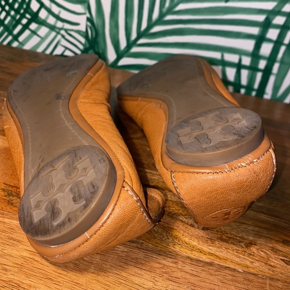 Tory Burch Eddie Tan Leather Ballet Flats Women’s 7.5 M - Picture 5 of 10